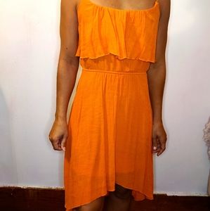 Orange dress Short in the front long in the back